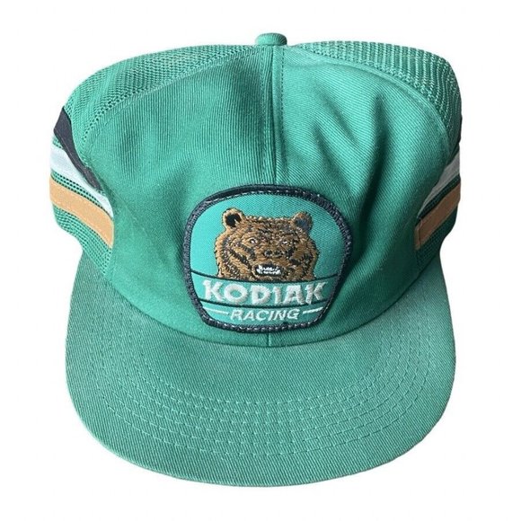 Kodiak Racing 3-Three Stripe Trucker Hat Cap USA Made Patch...